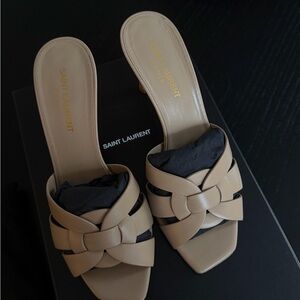 Saint Laurent Tribute Mule 85mm Beige - EU 38